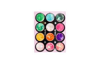 Glitter NailArt 12 colores · Escamas sirena