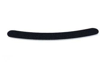 Lima negra acolchada curva 175x3mm