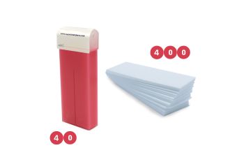 Pack 40 roll-on fresa + 400 bandas depilatorias
