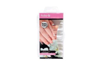 Tips para uñas transparentes curvas100 uds