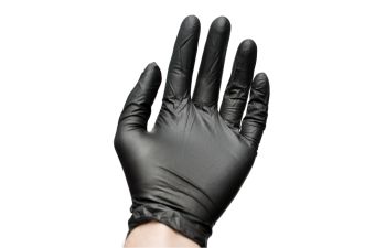 Guantes de nitrilo negros talla M 100 uds