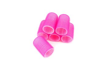 Rulos de Velcro | 16 Uds | Rosa 24 mm